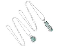JAMNGHB 2Pieces Natural Stone Cylinder Necklace Set Unisex Design Multifuntional Jewelry Stone Texture For Women Men Couples Handmade Natural Necklace