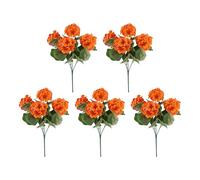 JAMNGHB 5 / 8Pcs Realistic Artificial Geranium Flower Simulation Floral Arrangements for Wedding Tabletop Centerpeices Photography Silk