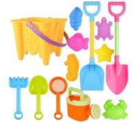 JAMNGHB Brightly Colored Sandbox Play Items 13 Piece Collection Including Mold Shovel and Pail for Outdoor Fun Colorful Beach Toy