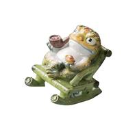 JAMNGHB Color Changing Resins Rocking Chair Frogs Teas Pet Sculpture For Meditations Ceremony Gift Decorative Ornament Frogs Statue For Table