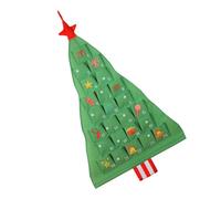 JAMNGHB Easy Hanging Holiday Organiser Bag 24 Compartments Cotton Linen Fabric Christmas Decoration Storage for Parties Schools Community Party Decoration Holder