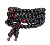 JAMNGHB Elegant Wood Bead Bracelet Featuring Stylish Beads Representing Calmness Portable for Meditation and Daily Outfits