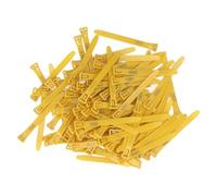 JAMNGHB Farm Bird Tracks Leg Rings Individually Numbered 1-100 Reusable Bands For Poultry Identification And Yellow Numbered Poultry Bands