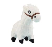 JAMNGHB Fun Animatronic Black Footed Horse Soft Toy Simulation Electric Plush Walks and Makes Sounds for Kids Simulation Electric Plush