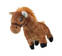 JAMNGHB Fun Animatronic Black Footed Horse Soft Toy Simulation Electric Plush Walks and Makes Sounds for Kids Simulation Electric Plush