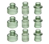 JAMNGHB Glass Taper Holders Clear Small Candlestick Candleholder Centerpieces for Dining Table Fireplaces Decors Clear Tapered