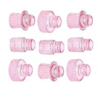 JAMNGHB Glass Taper Holders Clear Small Candlestick Candleholder Centerpieces for Dining Table Fireplaces Decors Clear Tapered