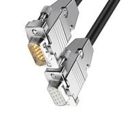 JAMNGHB Heavy Duty VGA Male/Female Cable Coaxialed Conductors 150cm Black For High Bandwidth Displays SVGA Projectors Cable Connectors
