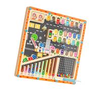 JAMNGHB Interactive Parking Lots Car Track Puzzle Game Set for Kids to Improve Cognitive Development and Motor Skills Cognitive Educational Toy