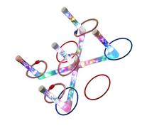 JAMNGHB LightUp Rings and Toss Set for Backyard Parties Team Building Adults Nighttime Activity Glowing Rings Game for Gathering