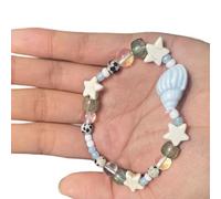 JAMNGHB Lightweight Ceramic Glass Beaded Hand Chain For Vacation Seaside Outfit Fashion Wrist Accessory For Women Girls