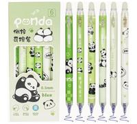 JAMNGHB Pack of 6 Clicks Gel Pen Smooth Quick Drying 0.5mm Inks Roller Ball Pens Fine Point for Exams Offices School Writing Quiet Clicks