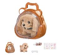 JAMNGHB Plush Pet Toy Backpack Walking & Talking Suitcase with Simulated Animal Actions Perfect for Kids Toddler Gift Interactive Suitcase Featuring Realistic Animal Sounds to Stimulate Creativity