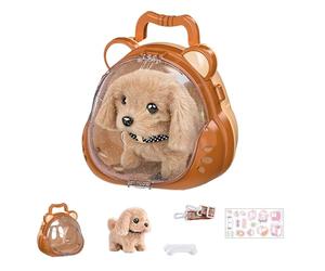 JAMNGHB Plush Pet Toy Backpack Walking & Talking Suitcase with Simulated Animal Actions Perfect for Kids Toddler Gift Interactive Suitcase Featuring Realistic Animal Sounds to Stimulate Creativity
