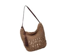 JAMNGHB Practical Oversized Straw Beach Bag with Multiple Carrying Option Shoulder Bag Casual Handbag for Women and Girls Woven Handbag