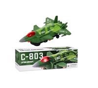 JAMNGHB Rotating Fighter Electric Model Aircraft Toy with Realistic Combat Sounds and Light Effects for Toddler Role Play Electric Fighter Toy for Kids