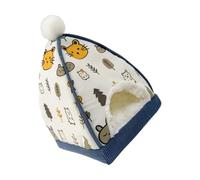 JAMNGHB Small Pet Thawing House With Detachable Pee Pad Soft Fleece Nest For Dwarf Leverets Rodents 15.5cm Wide Small Animal Fleece Bed