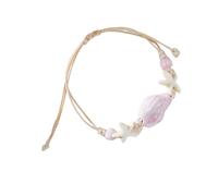 JAMNGHB Styles Adjustable Shell Adornment For Women Ceramic Sea Shell Beads Beach Wrist Chain Jewelry Gift Inspired Ceramic Gift