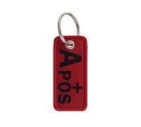 JAMNGHB Stylish Blood Type Embroidery Keychain Fashionable Keyring Stylish Bag Charm Cars Key Rings Accessories for Women Men