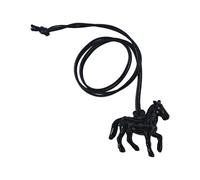 JAMNGHB Symbolic Horse Charm Necklace for Success Sturdy User Friendly Acrylic and Adjustable Leather Cord Sweater Chain Fashion Necklace