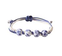 JAMNGHB Unique Ceramic Bead Bracelet Combining Artistics and Elegant Styles Suitable for Those Who Appreciate Eastern Culture