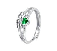 JAMNGHB Unisex Sturdy Brass Anxious Rings Featuring 14K Gold Plated Heart and Spinner Bead Decoration for Relaxation Wear
