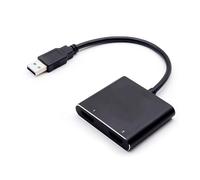 JAMNGHB USB Powered Two Monitor Adapter with Aluminum Housing for Clear 1080P Data Transmission USB to Double Monitor Adapter