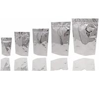 Jamo Solutions | 25pcs, 2000ml | Stand up Mylar Pouch/Silver Shine with Heat Seal/Zip Lock (210x310mm)