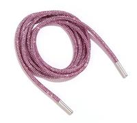 JAMOGOU 2 PCS Crystal Bling Shoelaces for Sneakers Skate Boots, Made Regular Shoes Sparkle, Rhinestone Glitter Ropes Drawstring Cords Replacement (Pink)