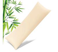 JamRest Pillowcases Body Size,Khaki Cooling Bamboo Rayon Pillow Cases with Zipper Closure, Cool & Breathable Pillow Cover for Hot Sleepers and Night Sweats, 20" x 54"