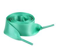 Jamron Flat Silk Satin Ribbon Shoelaces 2CM Wide for Trainers Ballerinas Pumps P13 Jade Green 180 CM