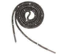 Jamron One Piece 4MM Glitter Round Shoe Lace with Rhinestones Drawstring Cord Hoodie Strings Replacements SN0712111 Grey 100CM