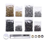 Jamsinmu 3.5mm Grommet Tool Kit 800 Pairs Sets Grommet Adjusting Tool with Eye Pliers Eyelet Tool Set for Leather Canvas Tarpaulin Tent 150# Inner 3.5mm
