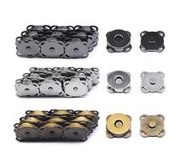 Jamsinmu 30 Sets Magnetic Press Studs for Purse, Handbag, Wallet, Coat, Bag, Mixed Fasteners, Press Studs 15mm
