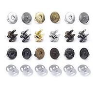 Jamsinmu 40 Sets Magnetic Press Studs for Purse, Handbag, Wallet, Coat, Bag, Mixed Fasteners, Press Studs 10mm