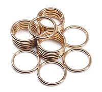 Jamsinmu metal ring Robust O-rings Multipurpose for DIY accessories, belts and dog leashes Craft accessories Gold 35mm