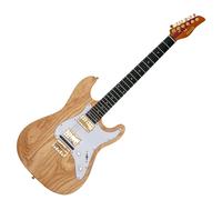 Jamstik Deluxe MIDI Guitar and Hard Shell Case Natural Wood with White Pick Guard