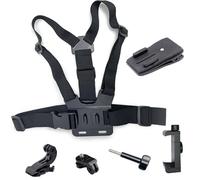 JAMUILS Chest Mount Harness and Backpack Shoulder Strap Mount with Phone Clip for Action Camera and Phone Filming Accessories, Compatible with GoPro DJI OSMO Insta360 iPhone 13 Samsung Pixel