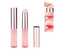 JAMVOLO 2pcs New Silicone Lip Brush, Silicone Lip Applicator for Lipstick&Lip Gloss&Lip Tint&Lip Mask, Lip Makeup Brush with Dust Cap, Concealer Applicator(Pink)