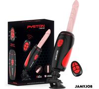 JAMYJOB Pyston Base Automatic Remote Control Masturbator and Dildo - Couleur: Red