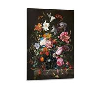 Jan Davidsz. De Heem Still Life with Flowers Poster Wall Art Poster Scroll Canvas Painting Picture Living Room Decor Home 24x36inch(60x90cm)