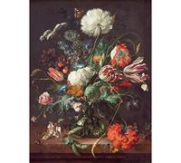 Jan Davidsz De Heem Vase Of Flowers Large Art Print Poster Wall Decor Premium Mural