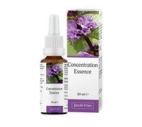 Jan De Vries Concentration Essence | Flower Essence | Quieten a Busy Mind | Focus on Specific Thoughts| Contains Peppermint, Nasturtium & Hornbeam | 30ml