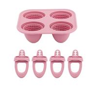 Jan Jean 1pc Silicone Foodgrade Corn Teething Popsicle Mold Easy Demould Summer Household Tool Homemade Ice Cream Accessory Dark Pink One Size