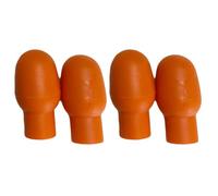 Jan Jean 4pcs Portable Drum Stick Silicone Mute Kit - For Practice Pad, Acoustic/Electric Drums, Reduces Sound, Aids Skills B Orange One Size