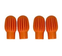 Jan Jean 4pcs Portable Drum Stick Silicone Mute Kit - For Practice Pad, Acoustic/Electric Drums, Reduces Sound, Aids Skills A Orange One Size