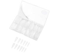 Jan Jean 500pcs False Nails Water Drop Shape Full Cover False Nails Long Almond Nail Tips Soft Gel Nail Tips Nail Extensions Transparent Color One Size