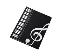 Jan Jean A4 Document Folder For Music Scores, Fits Guitar Tabs, Staff Sheets & Piano Music Black One Size