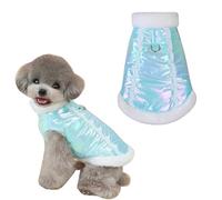 Jan Jean Cute Dog Winter Coat Plush Lined Warm Jacket For Small Dogs Windproof Vest For Chihuahua Yorkie Puppy Green XL