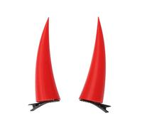 Jan Jean Demon Hair Clips Headwear Anime Costume Props Accessory for Halloween Party Cosplay Photography Role Play Performance Red M